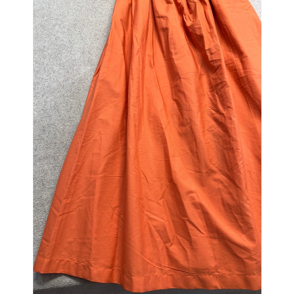 Abercrombie & Fitch Sydney Maxi Dress Womens XS Orange Smocked Bodice Boho Flowy - Picture 3 of 10